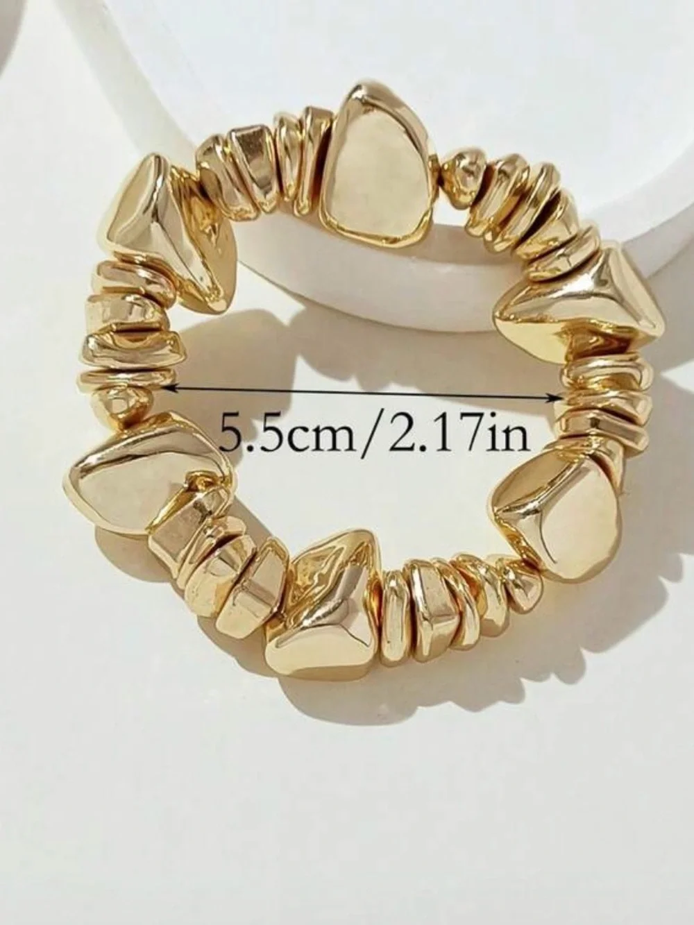3pcs Gold & Black Bead Stretch Bracelet-retro tick Bohemian multi layer